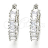 Argolla Pequeña 02.210.0280.5.15 Rodio Laminado, con Zirconia Cubica Blanca, Pulido, Rodinado