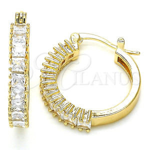 Argolla Pequeña 02.210.0281.20 Oro Laminado, con Blanca Zirconia Cubica, Pulido, Tono Dorado