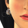 Argolla Pequeña 02.210.0282.4.20 Oro Laminado, con Multicolor Zirconia Cubica, Pulido, Tono Dorado