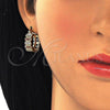 Argolla Pequeña 02.210.0289.1.20 Oro Laminado, con Granate and Blanca Micro Pave, Pulido, Tono Dorado