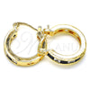 Argolla Pequeña 02.210.0294.2.20 Oro Laminado, con Zafiro Azul and Blanca Zirconia Cubica, Pulido, Tono Dorado