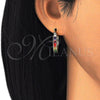 Argolla Pequeña 02.210.0294.4.20 Oro Laminado, con Multicolor Zirconia Cubica, Pulido, Tono Dorado