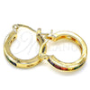 Argolla Pequeña 02.210.0294.4.20 Oro Laminado, con Multicolor Zirconia Cubica, Pulido, Tono Dorado