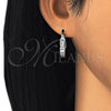 Argolla Pequeña 02.210.0294.5.20 Rodio Laminado, con Zirconia Cubica Blanca, Pulido, Rodinado