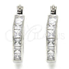 Argolla Pequeña 02.210.0294.5.20 Rodio Laminado, con Zirconia Cubica Blanca, Pulido, Rodinado