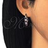 Argolla Pequeña 02.210.0294.6.20 Rodio Laminado, con Zirconia Cubica Granate y Blanca, Pulido, Rodinado