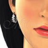 Argolla Pequeña 02.210.0295.6.15 Rodio Laminado, Diseño de Baguette, con Zirconia Cubica Blanca, Pulido, Rodinado