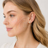 Arete Dormilona 02.342.0013 Oro Laminado, con Zirconia Cubica Blanca, Pulido, Tono Dorado