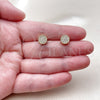 Arete Dormilona 02.342.0013 Oro Laminado, con Zirconia Cubica Blanca, Pulido, Tono Dorado