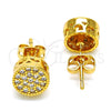 Arete Dormilona 02.342.0013 Oro Laminado, con Zirconia Cubica Blanca, Pulido, Tono Dorado