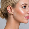 Arete Dormilona 02.342.0016 Oro Laminado, Diseño de Corazón, con Zirconia Cubica Blanca, Pulido, Tono Dorado