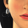Argolla Pequeña 02.210.0296.5.15 Rodio Laminado, Diseño de Baguette, con Zirconia Cubica Blanca, Pulido, Rodinado