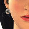 Argolla Pequeña 02.210.0297.2.20 Oro Laminado, Diseño de Corazón, con Negro and Blanca Zirconia Cubica, Pulido, Tono Dorado