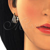 Argolla Pequeña 02.210.0298.2.15 Oro Laminado, con Zafiro Azul and Blanca Zirconia Cubica, Pulido, Tono Dorado