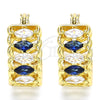 Argolla Pequeña 02.210.0299.2.20 Oro Laminado, con Zafiro Azul and Blanca Zirconia Cubica, Pulido, Tono Dorado