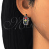 Argolla Pequeña 02.210.0299.9.20 Rodio Laminado, con Zirconia Cubica Multicolor, Pulido, Rodinado