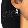 Argolla Pequeña 02.210.0301.7.15 Rodio Laminado, con Zirconia Cubica Zafiro Azul y Blanca, Pulido, Rodinado