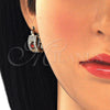 Argolla Pequeña 02.210.0302.1.20 Oro Laminado, con Granate and Blanca Zirconia Cubica, Pulido, Tono Dorado