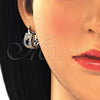 Argolla Pequeña 02.210.0302.2.20 Oro Laminado, con Zirconia Cubica Zafiro Azul y Blanca, Pulido, Tono Dorado