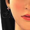 Arete Dormilona 02.345.0003 Oro Laminado, con Multicolor Zirconia Cubica, Pulido, Tono Dorado