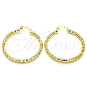 Argolla Mediana 02.213.0150.40 Oro Laminado, Diamantado, Tono Dorado