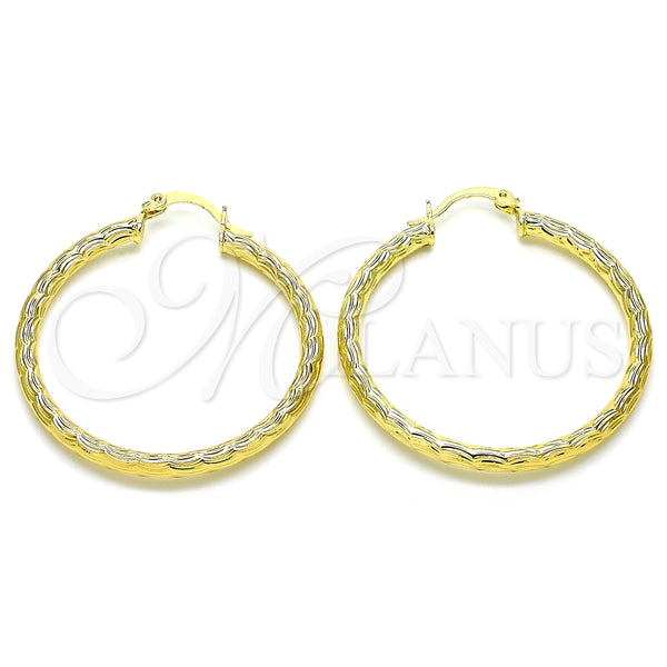Argolla Mediana 02.213.0151.40 Oro Laminado, Diamantado, Tono Dorado