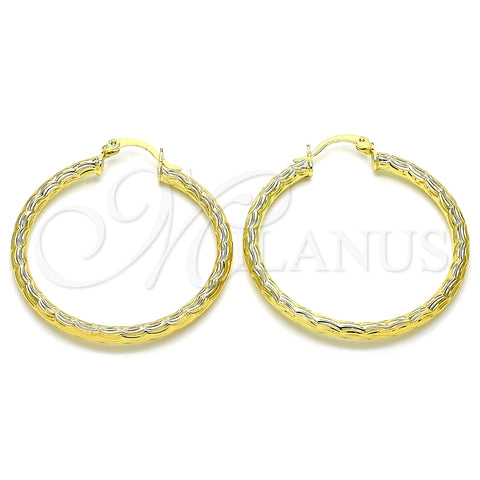 Argolla Mediana 02.213.0151.40 Oro Laminado, Diamantado, Tono Dorado