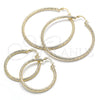Argolla Mediana 02.213.0151.40 Oro Laminado, Diamantado, Tono Dorado