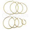 Argolla Grande 02.213.0153.60 Oro Laminado, Diamantado, Tono Dorado