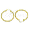 Argolla Mediana 02.213.0154.40 Oro Laminado, Diseño de Hueco, Diamantado, Tono Dorado