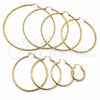 Argolla Grande 02.213.0154.60 Oro Laminado, Diseño de Hueco, Diamantado, Tono Dorado