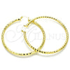 Argolla Grande 02.213.0156.60 Oro Laminado, Diamantado, Tono Dorado