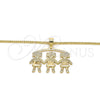 Collares con Dije 04.213.0165.20 Oro Laminado, Diseño de Niñita Pequeña, Pulido, Tono Dorado (01 MM Thickness, 20 Inches Length)