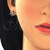 Arete Dormilona 02.166.0004 Oro Laminado, con Blanca Zirconia Cubica, Pulido, Tono Dorado