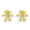 Arete Dormilona 02.166.0004 Oro Laminado, con Blanca Zirconia Cubica, Pulido, Tono Dorado