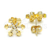 Arete Dormilona 02.166.0004 Oro Laminado, con Blanca Zirconia Cubica, Pulido, Tono Dorado