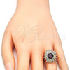 Anillo Multi Piedra 01.346.0008.08 Oro Laminado, con Granate and Blanca Zirconia Cubica, Pulido, Tono Dorado (Size 8)