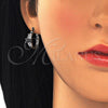 Argolla Pequeña 02.210.0303.8.15 Rodio Laminado, con Zirconia Cubica Negro y Blanca, Pulido, Rodinado