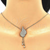 Juego de Arete y Dije de Adulto 10.160.0158 Oro Laminado, con Cristal Blanca, Pulido, Tono Dorado