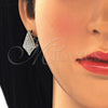 Juego de Arete y Dije de Adulto 10.160.0161 Oro Laminado, con Blanca Cristal, Pulido, Tono Dorado