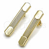 Arete Dormilona 02.63.2685 Oro Laminado, Cepillado, Tono Dorado