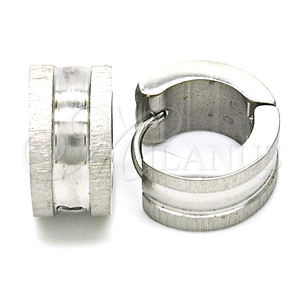 Argolla Huggie 02.216.0053.15 Acero Inoxidable, Pulido, Tono Plateado