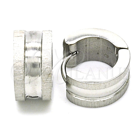 Argolla Huggie 02.216.0053.15 Acero Inoxidable, Pulido, Tono Plateado
