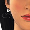 Argolla Huggie 02.216.0069.15 Acero Inoxidable, con Blanca Opal, Pulido, Tono Plateado