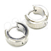Argolla Huggie 02.230.0025.15 Acero Inoxidable, Pulido, Tono Plateado