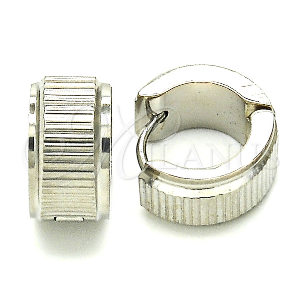 Argolla Huggie 02.230.0025.15 Acero Inoxidable, Pulido, Tono Plateado