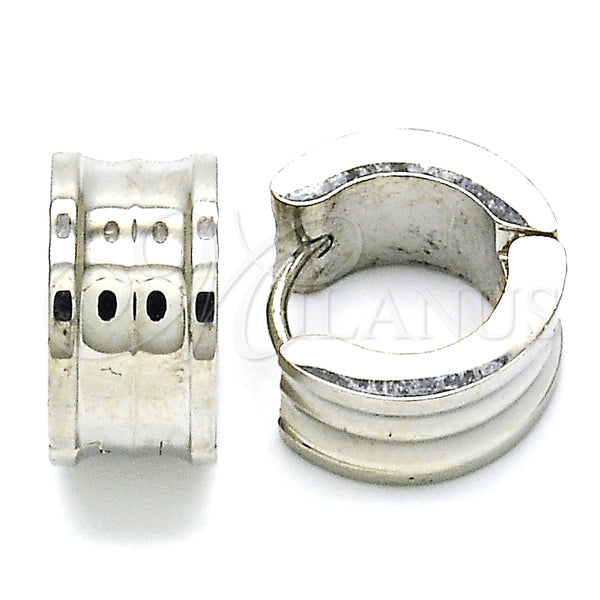 Argolla Huggie 02.230.0030.15 Acero Inoxidable, Pulido, Tono Plateado