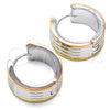 Argolla Huggie 02.230.0036.20 Acero Inoxidable, Pulido, Tres Tonos