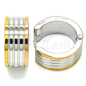 Argolla Huggie 02.230.0036.20 Acero Inoxidable, Pulido, Tres Tonos