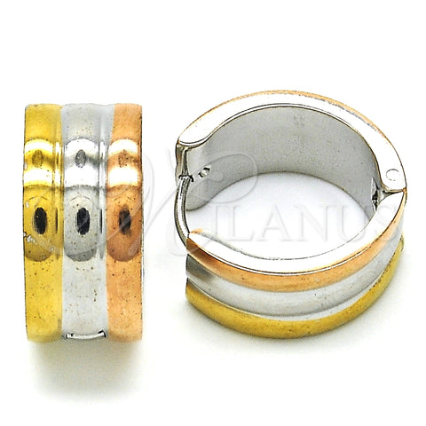Argolla Huggie 02.230.0042.20 Acero Inoxidable, Pulido, Tres Tonos